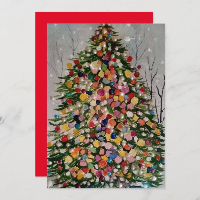 INVITATION ARBRE DE NOËL (Devant / Derrière)