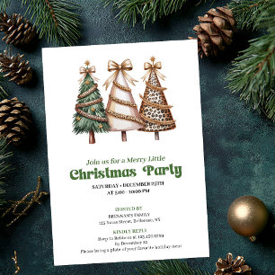Invitation Arbre de Noël artistique chic célébration festive