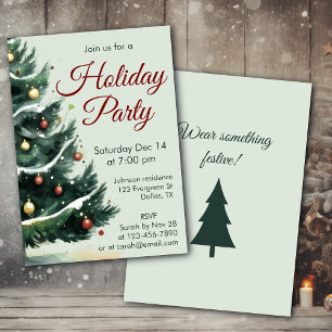 Invitation Arbre de Noël de fête de fin d'année