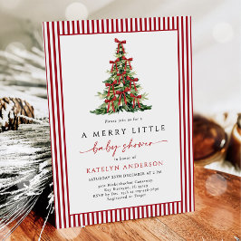 Invitation Arbre de Noël Joyeux Baby Shower