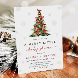 Invitation Arbre de Noël joyeux Baby Shower