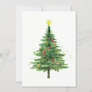 Invitation Arbre de Noël simple   Soirée