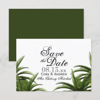 Invitation Arbre de palmier tropical vert mariage à retenir l
