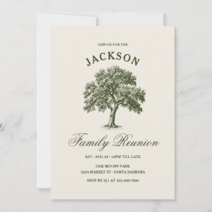 Invitation Arbre de réunion de famille Moderne Classique   Gi