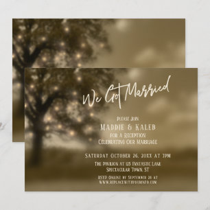 Invitation Arbre Éthéré & Lumières, Réception de Mariage