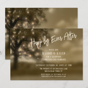 Invitation Arbre Éthéré, Lumières Réception Pour Toujours Apr