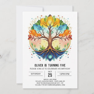 Invitation Arbre géologique de la nature Anniversaire