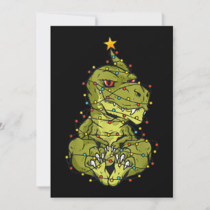 Invitation Arbre Rex Dinosaur Costume de Noël Xmas Arbre Ligh