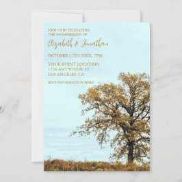 Invitation Arbre rustique de chêne automne fête de fiançaille