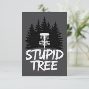 Invitation Arbre Stupide Disc Golf Drôle Frisbee Golf Golfeur