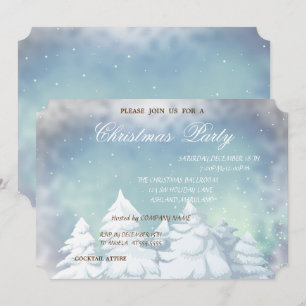 Invitation Arbres de Noël, Fête de Noël d'entreprise
