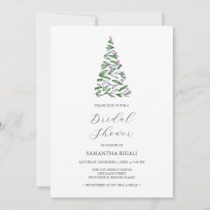 Invitation Arbres de Noël Rustiques Baby Shower