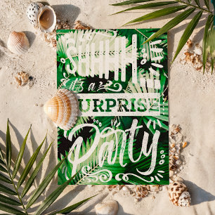 Invitation Arbres Palmiers Tropicaux Chh Surprise Fête d'anni