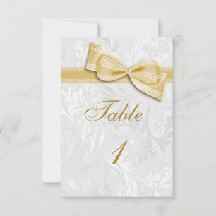 Invitation Arc blanc de Faux de damassé et d'or