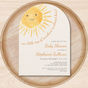 Invitation Arc de Baby shower solaire neutre pour le genre Su