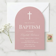 Arc de baptême élégant rose poussiéreux