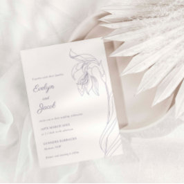 Invitation Arc de fleurs d'art de ligne Lavender