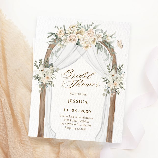 Invitation Arc de jardin fleuri douche nuptiale (Créateur téléchargé)