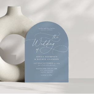 Invitation Arc de mariage calligraphié avec une touche de ble