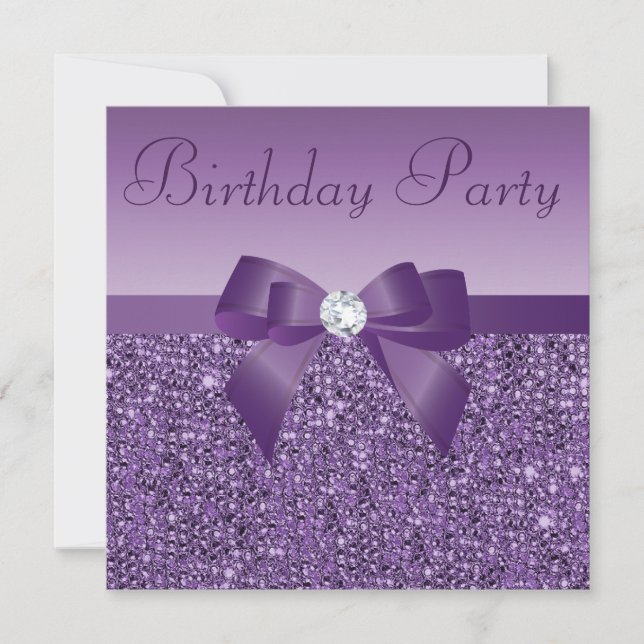 Invitation Arc de paillettes et anniversaire de diamant (Devant)