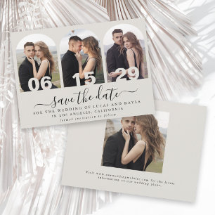 Invitation Arc de script manuscrit moderne photo Enregistrer
