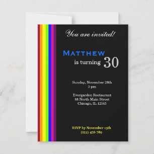 Invitation Arc-en-ciel 30e anniversaire