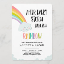Arc en ciel après une perte Baby shower neutre