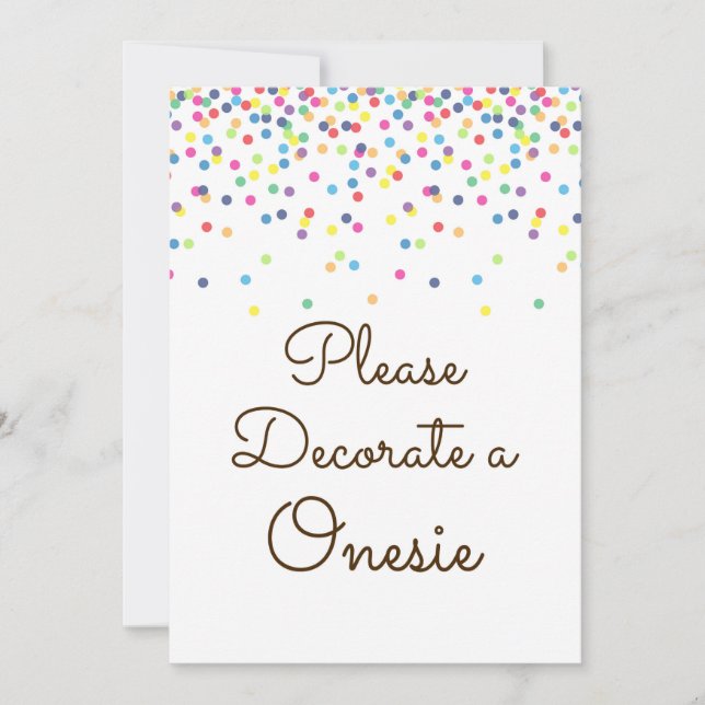 Invitation Arc en ciel Bébé Sprinted Table Sign Size 5x7" (Devant)
