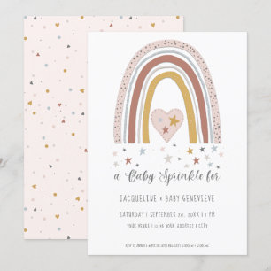 Invitation Arc-en-ciel bleu-rose-bleu-bleu-bleu boue Baby sho