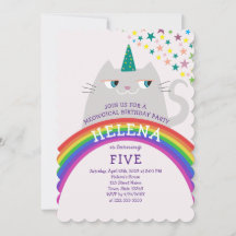 Arc-en-ciel Chat Licorne 5ème Anniversaire