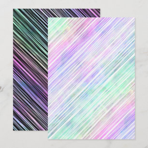 Invitation arc-en-ciel contours rayés :