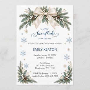 Invitation Arc-en-ciel de flocon de neige d'hiver Baby Shower