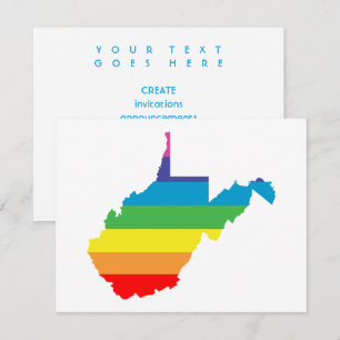Invitation arc-en-ciel de virginie occidentale