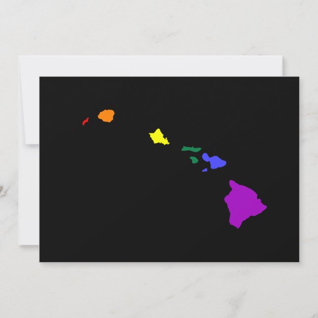 Invitation Arc-en-ciel hawaïen (Devant)