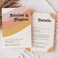 Arc-en-ciel moderne rétro 70's tout en un Mariage