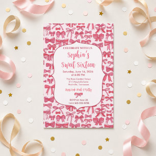 Invitation Arc-en-ciel Rose Coquette