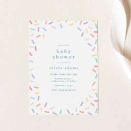 Invitation Arc-en-ciel saupoudrer bébé saupoudrer