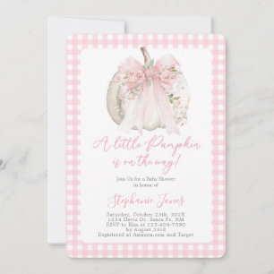 Invitation Arc-en-ciel Un Petit Citrouille Baby Shower fille