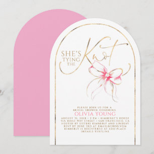 Invitation Arc en rose élégant Elle se marie Enterrement de v