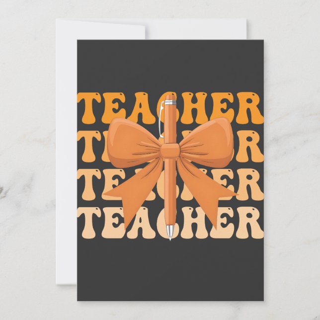 Invitation Arc en ruban pour la rentrée scolaire pour appréci (Devant)