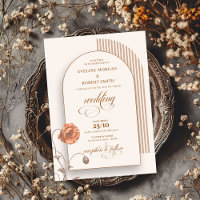 Arc en terre cuite boho tendance fleurs ivoire bru