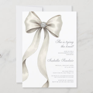 Invitation Arc et Anneau Elle Attache le Nœud de la Bachelore
