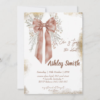 Invitation Arc fleur sauvage attachant la douche nuptiale du