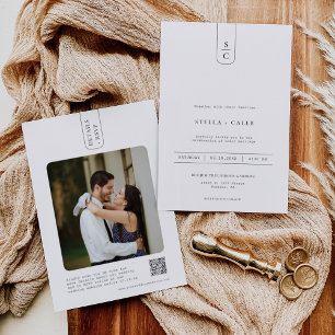 Invitation Arc géométrique minimaliste simple et moderne - Ph