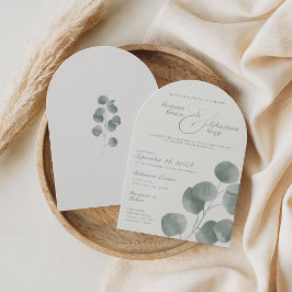 Invitation Arc Mariage botanique de la chute d'ivoire et de s