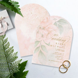 Invitation Arc Mariage souple Rose ID828