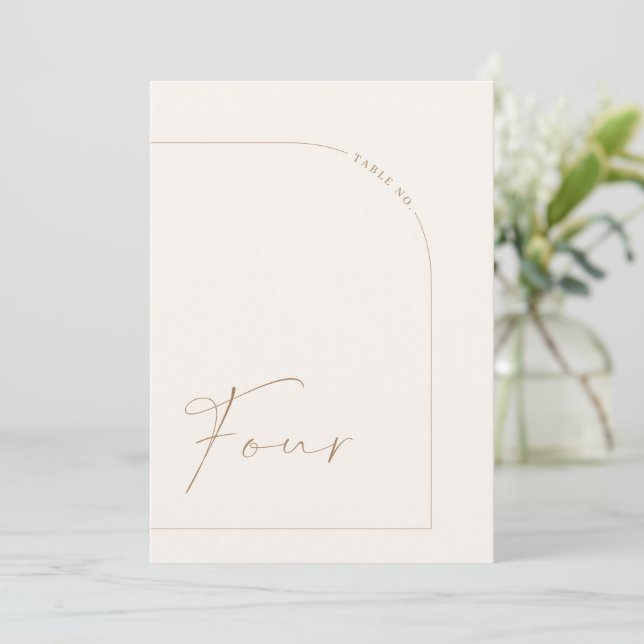 Invitation Arc minimal Boho moderne Tableau Quatre Numéro de  (Debout devant)
