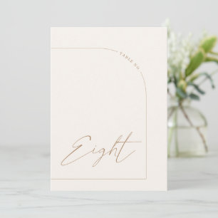 Invitation Arc minimal moderne Boho Tableau Huit Numéro de ta