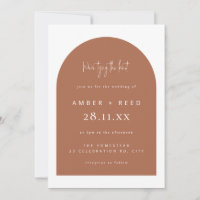 Arc moderne en cuivre Mariage minimal Attache du n