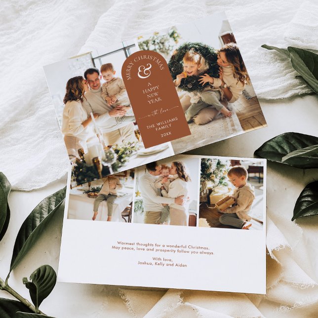 Invitation Arc moderne Joyeux Noël Photo Holiday Card (Créateur téléchargé)